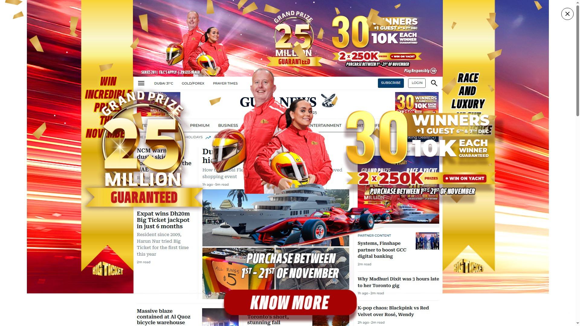 Big Ticket homepage takeover — desktop frame 3