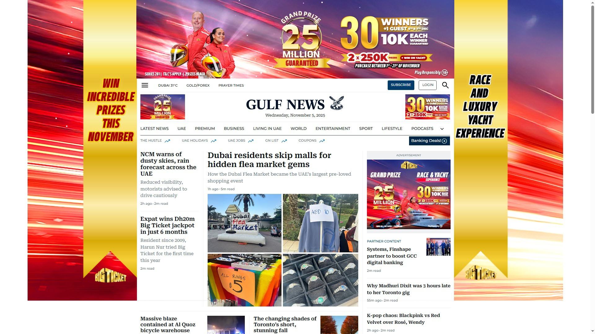 Big Ticket homepage takeover — desktop frame 4